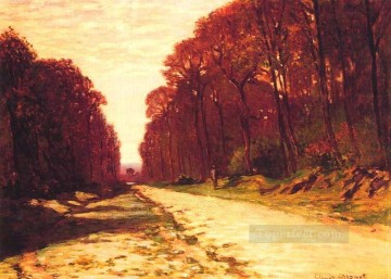  bosque Pintura - Camino en un bosque Claude Monet